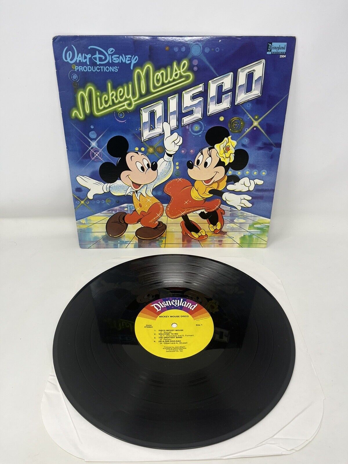 1979 Walt Disney Mickey Mouse Disco Disneyland 2504 Vinyl LP Record UNTESTED