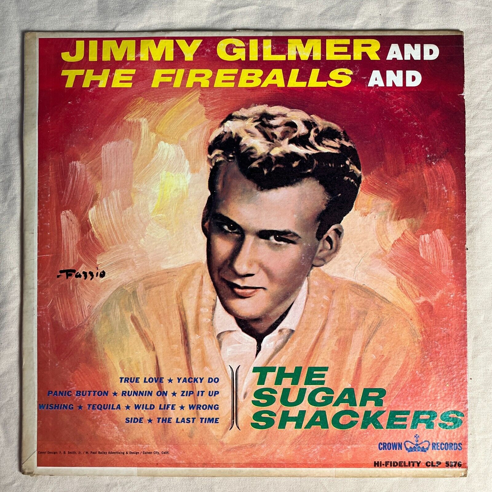 JIMMY GILMER The Fireballs & The Sugar Shackers 1963 Vinyl LP Crown CLP 5376 VG