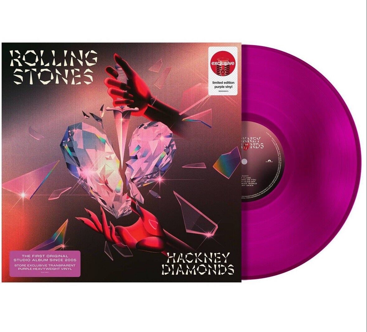 The Rolling Stones Hackney Diamonds Transparent Purple Vinyl LP 180 Gram Sealed