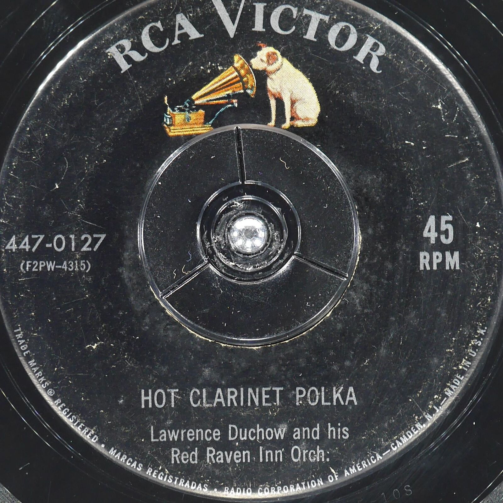 LAWRENCE DUCHOW Hot Clarinet Polka RCA VICTOR 447-0127 VG- 45rpm 7