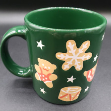 Waechtersbach Germany Gingerbread Cookie Drum Green Cup Mug Christmas Holiday picture