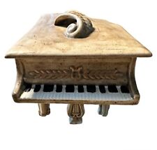 Vintage Cermaic Grand Piano Trinket Jewelry Candy Box picture