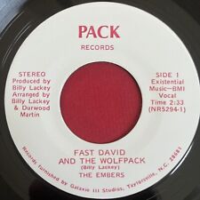 THE EMBERS~FAST DAVID & THE WOLFPACK~RARE SOUL FUNK 45 NOS MINT NC STATE NCSU picture