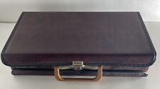 Vintage 24 Cassette Tape Carry Case Storage Briefcase-MFG USA Maroon picture