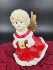 Christmas Lantern Angel with Harmonica Porcelain 6 x 4
