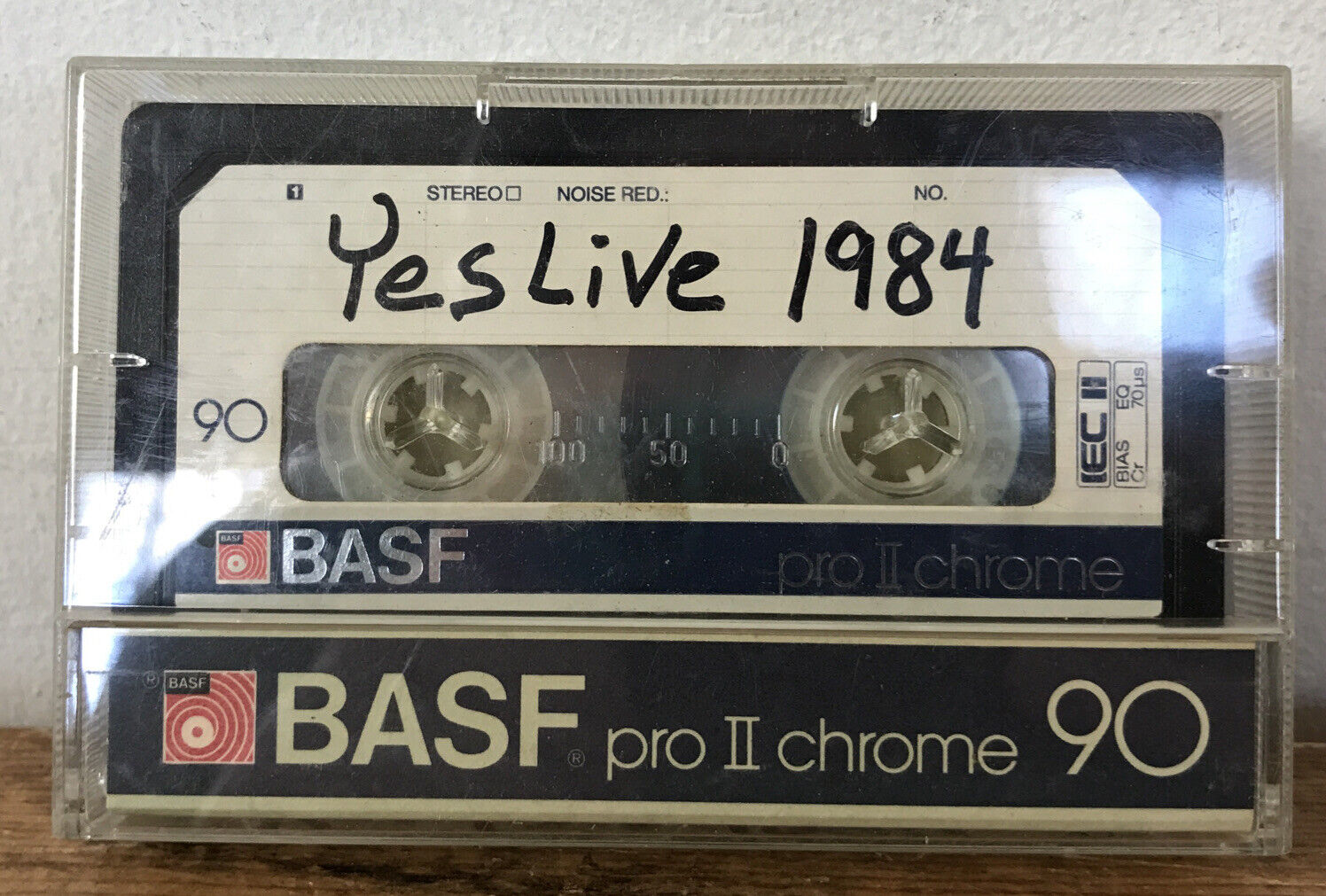 Vtg BASF Pro II Chrome 90 Yes LIVE 1984 Bootleg Audio Music Cassette Tape