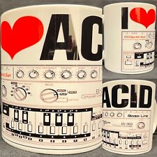 Tb303 11oz Coffee Mug, Acid House, Roland, synth, drum machine, synthesizer Gift picture