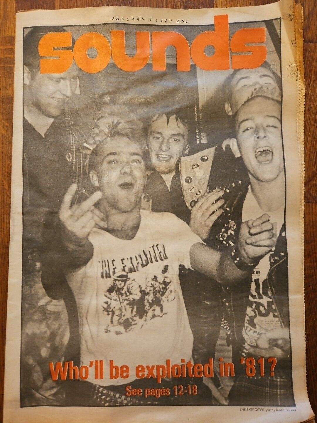 Sounds Music Newspaper January 3rd 1981, The Exploited Cover