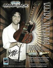 Dweezil Zappa has Snap Jack Cables on Gibson SG Frank Zappa guitar advertisement picture