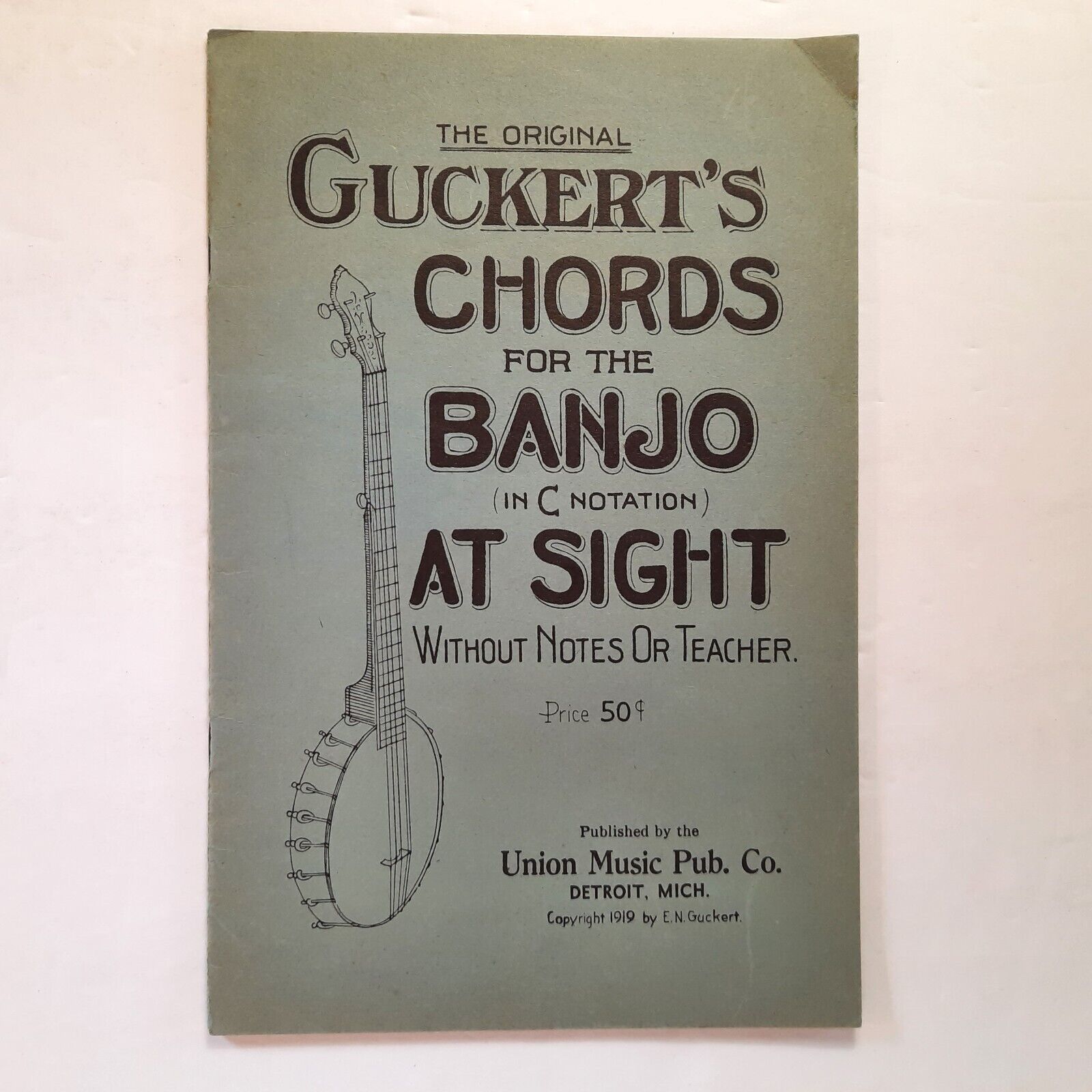 1919 The Original Guckerts Chords For The Banjo   C Notation   Very Good