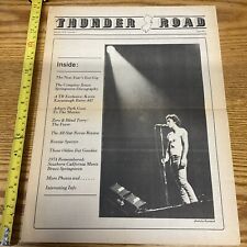 THUNDER ROAD MAGAZINE.  1ST Bruce Springsteen fanzine  NJ Asbury Park picture