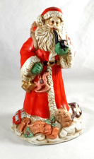 Vintage Santa Music Box, Plays We Wish You A Merry Christmas, Santa Figurine picture