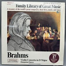 Brahms Family Library Of Great Music Funk Wagnalls Classical Vinyl LP Album VG+ picture