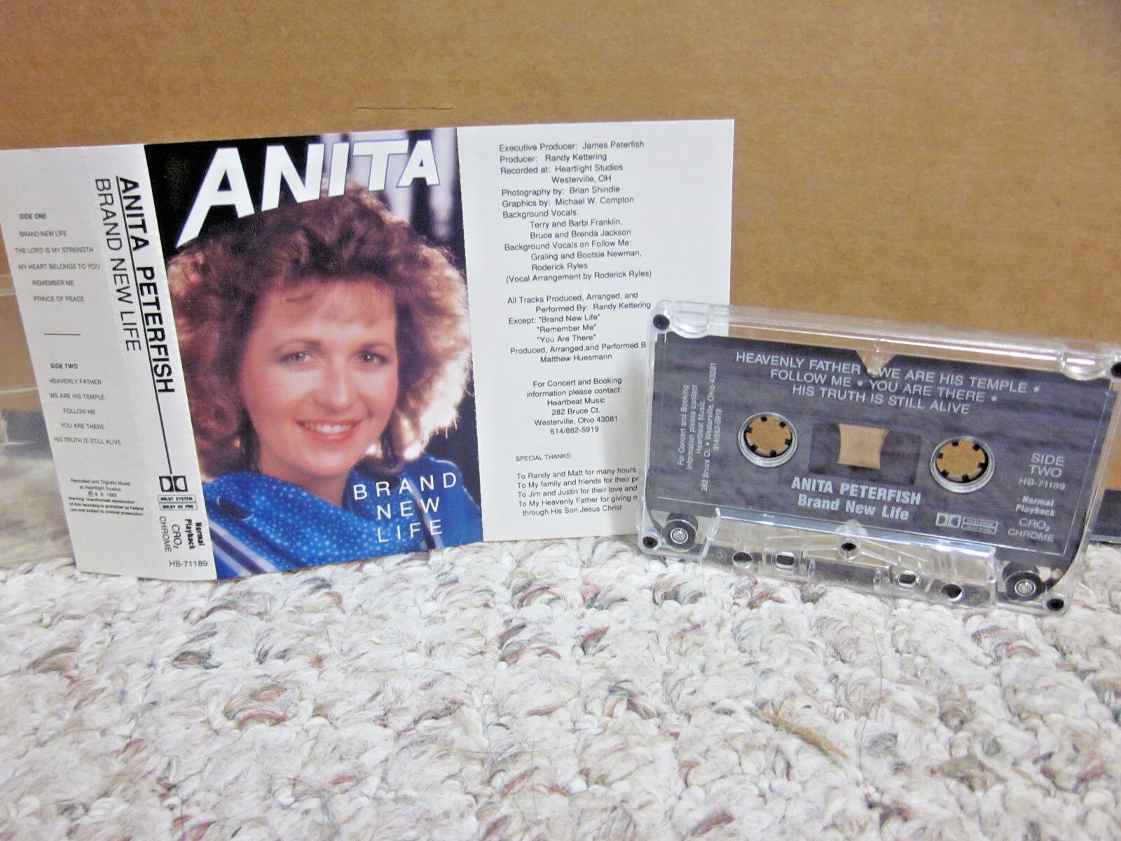 ANITA PETERFISH Brand New Life cassette tape Christian 1989 Westerville Ohio