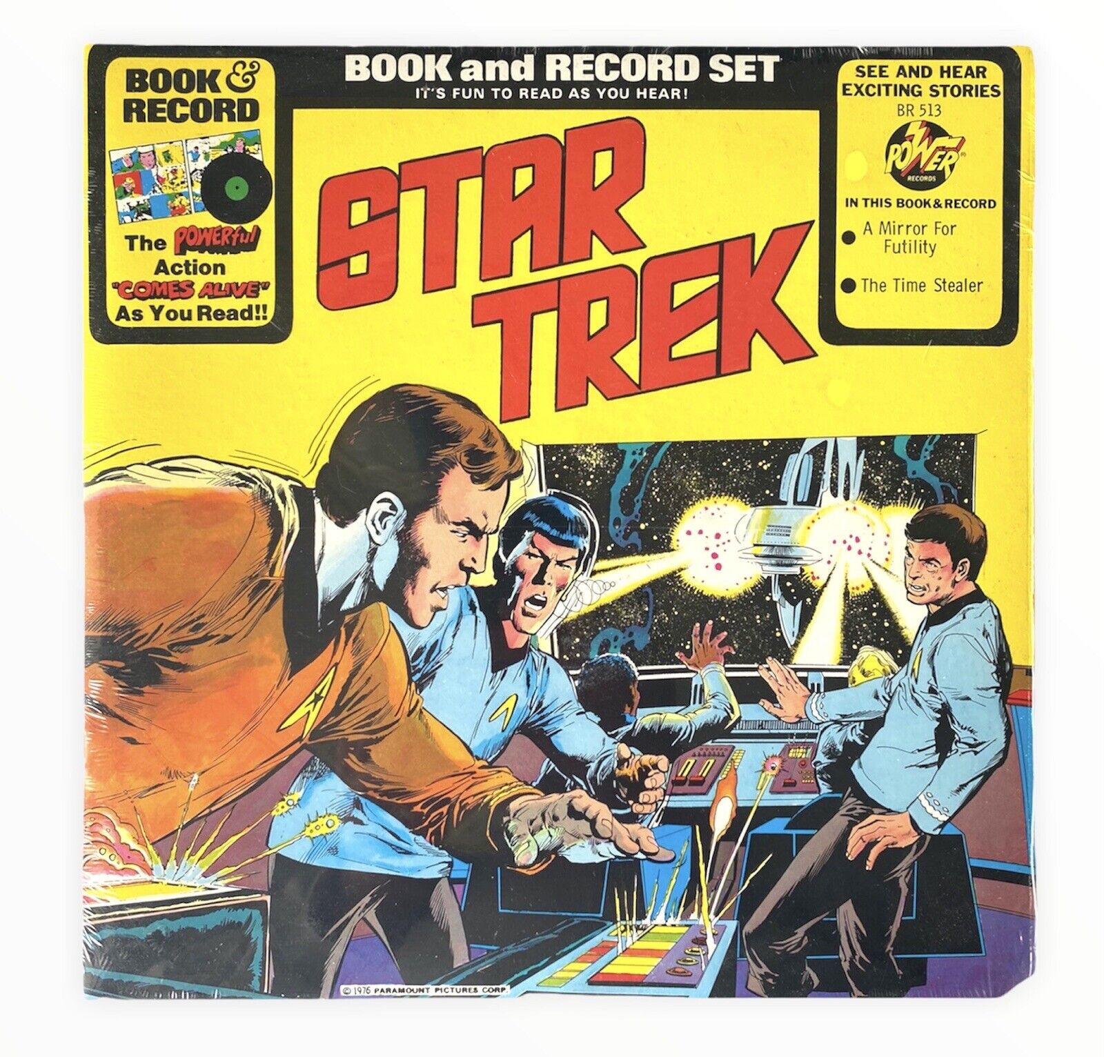 1976 STAR TREK Book and Record Set - New/Sealed - Power Records BR513 Peter Pan