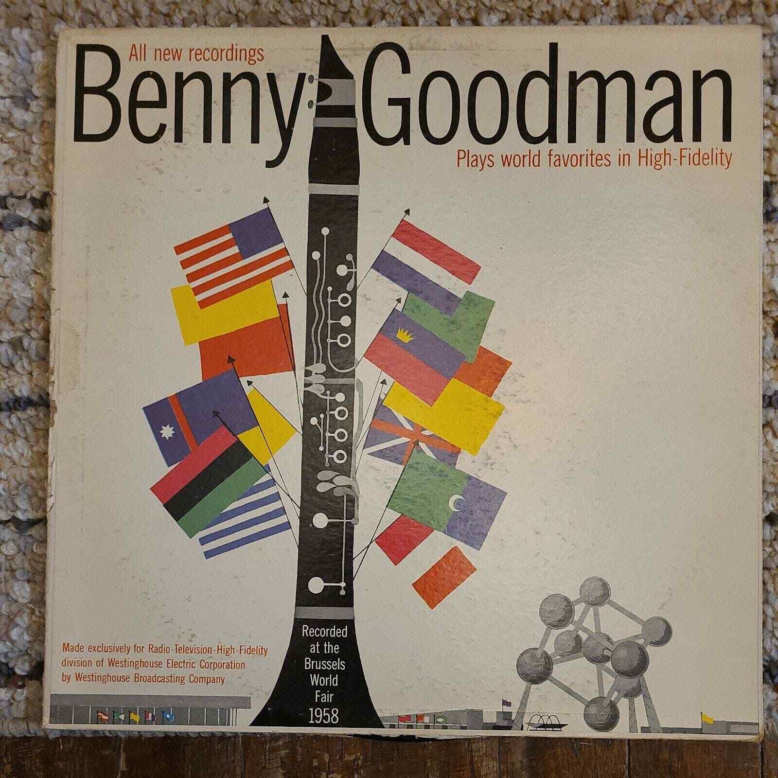 Benny Goodman Plays World Favorites in High Fidelity vintage lp vinyl record \'58