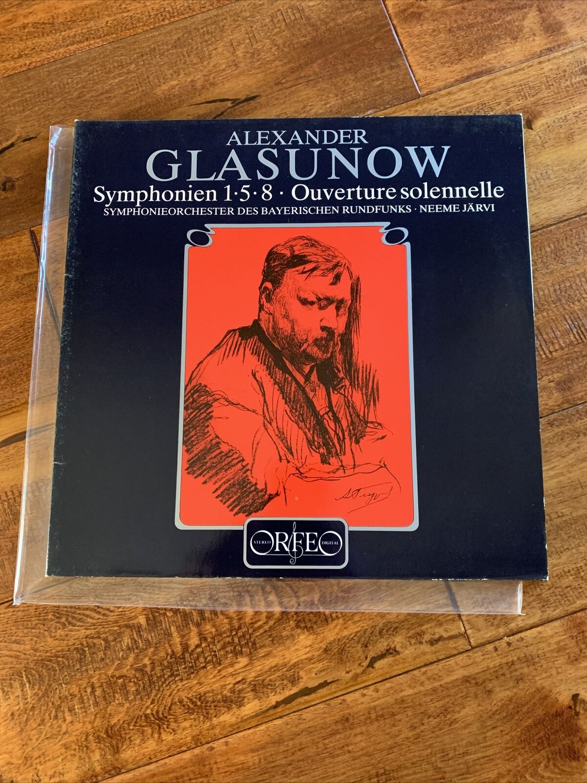 Glazunov Symphony No. 1 5 8 Vintage Vinyl Lp Record Set VG++/Ex Neeme Jarvi