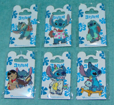 Lot of 6 New Lilo & Stitch Disney Pins Disneyland Paris Guitar, Unicorn, Bench picture