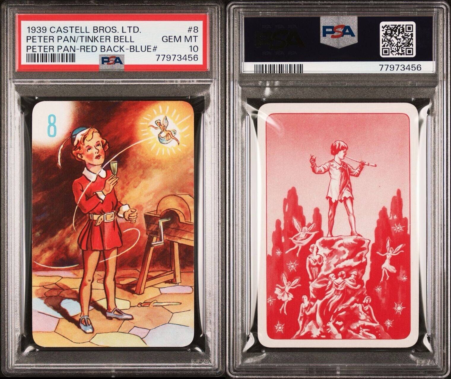 1939 CASTELL BROS. LTD. PETER PAN & TINKER BELL RED PSA 10 GEM MINT POP 1 CARD