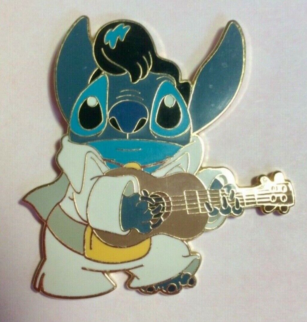 Disney’s  Stitch Dressed As Elvis Playing Guitar pin