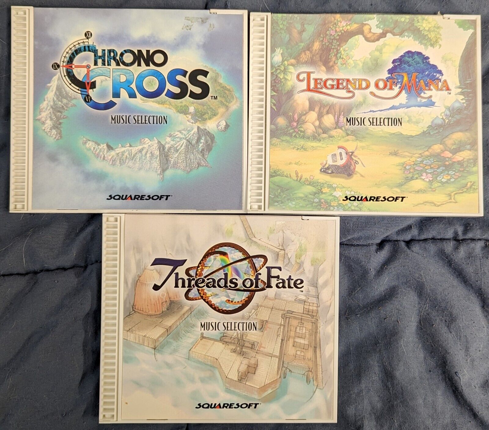 Chrono Cross/Legends of Mana/Threads of Fate Music Selections CD\'s Squaresoft 99