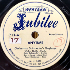 78 RPM Western Jubilee Schroeder's Playboys Anytime Dance Calls Instructions 711 picture
