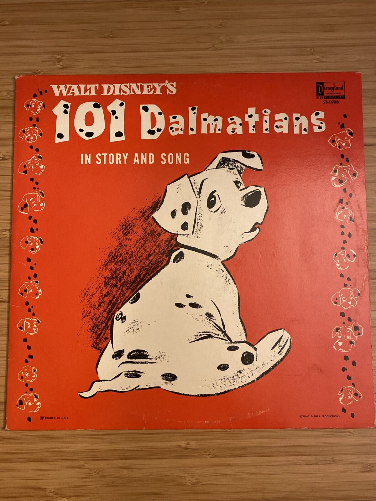 Vintage 1963 Walt Disney\'s 101 Dalmations Vinyl LP Record