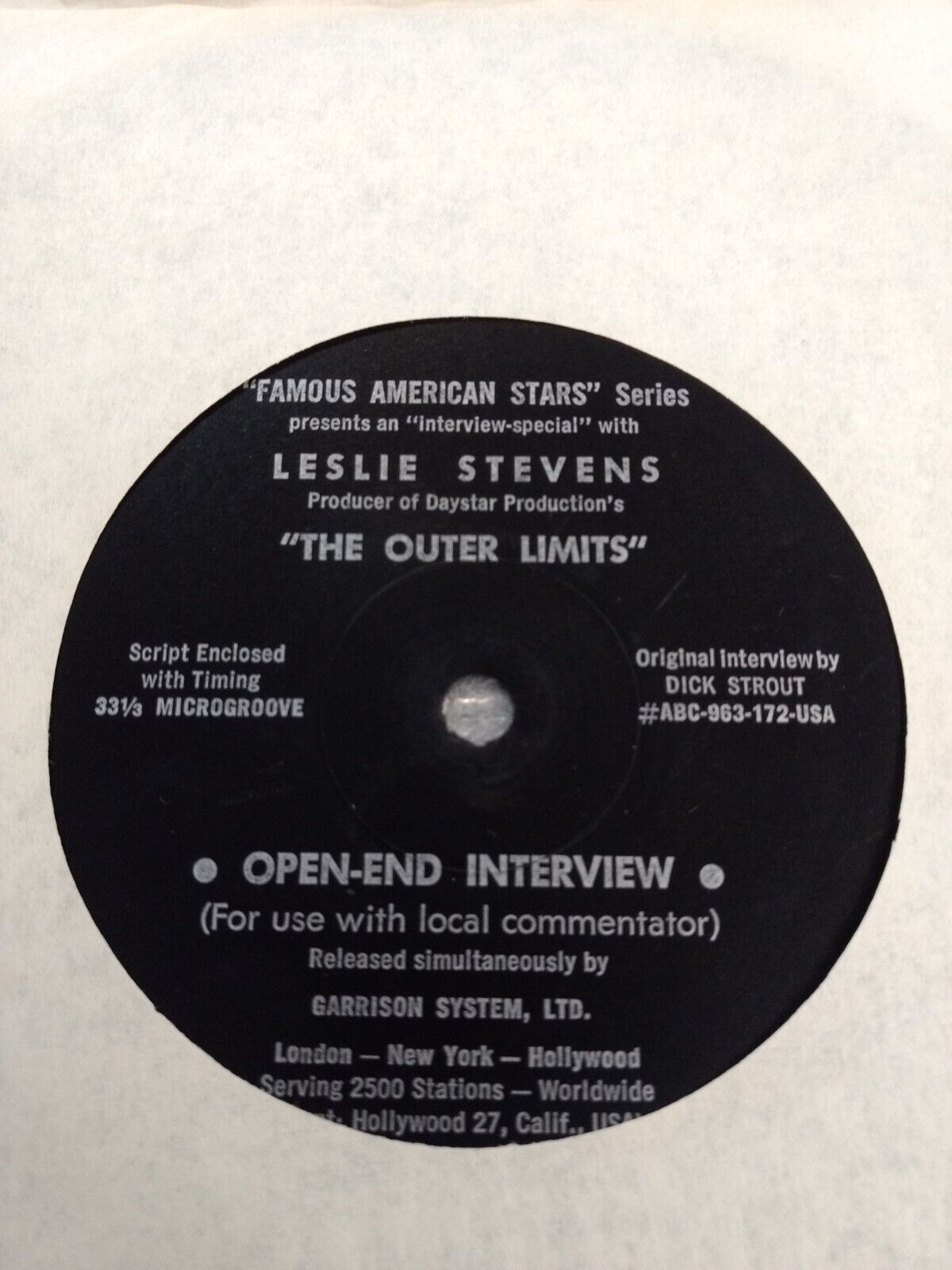 Radio Interviews Leslie Stevens Outer Limits / Daphne du Maurier 1963 7\