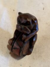 Vintage Wooden  Bulldog With Drum Toy (1077) picture