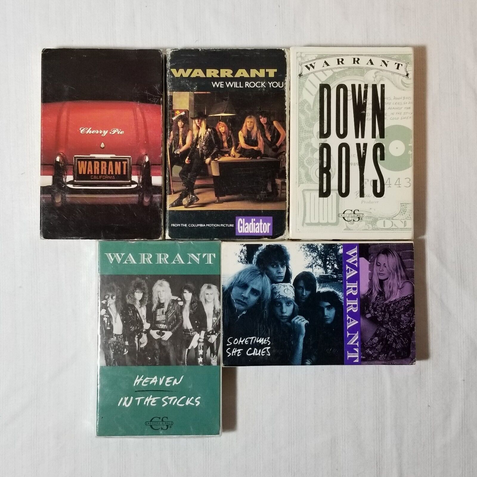 Warrant 5 Cassette Single Lot Cassingle Tape Not CD Or Vinyl Acoustic Jani Lane
