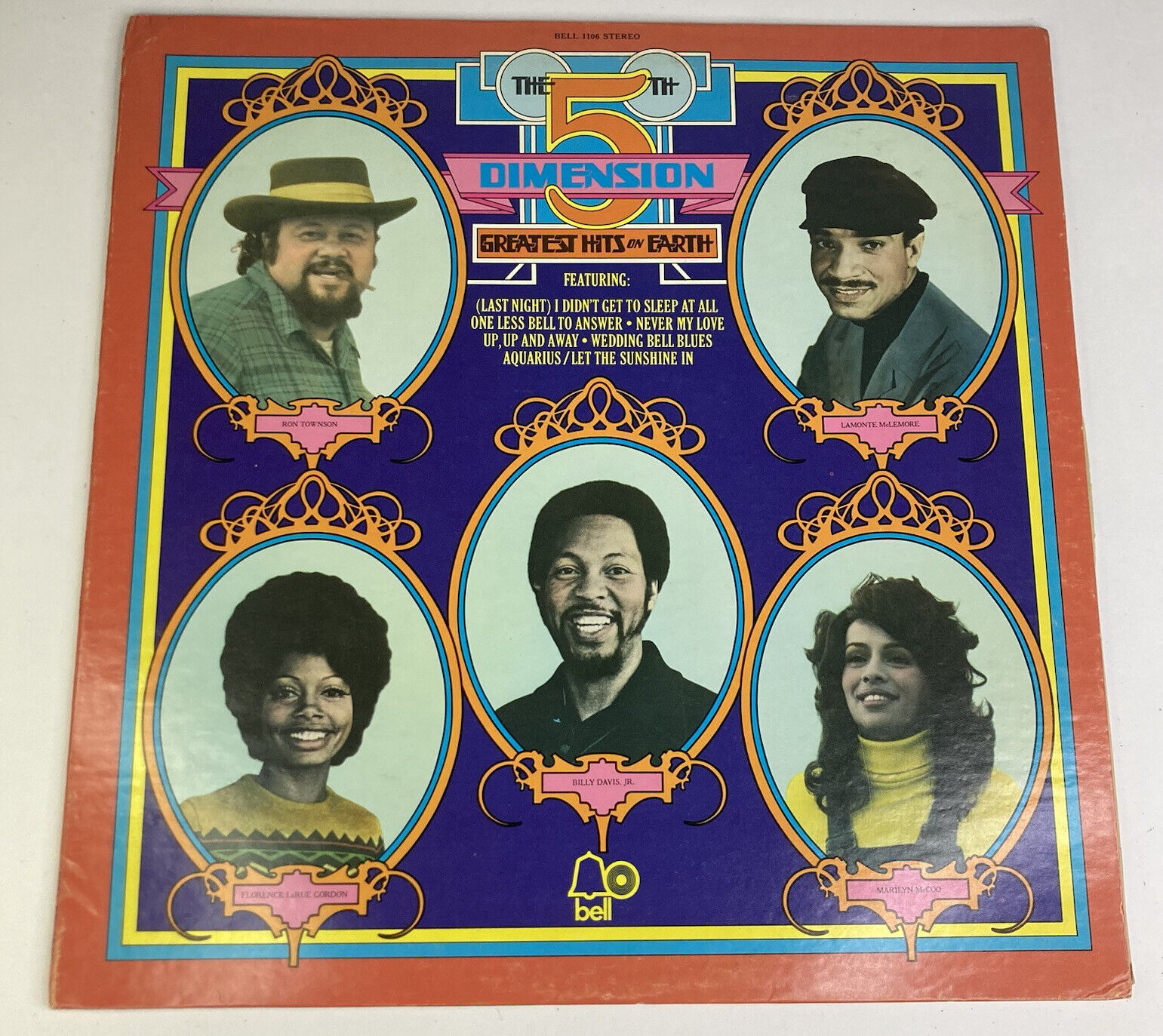 Vintage 1972 The 5th Dimension “Greatest Hits on Earth” 12” LP Vinyl Bell Record
