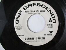 Jennie Smith More Than You Know / I Wanna be Free 45 GNP Crescendo 1968 Promo  picture