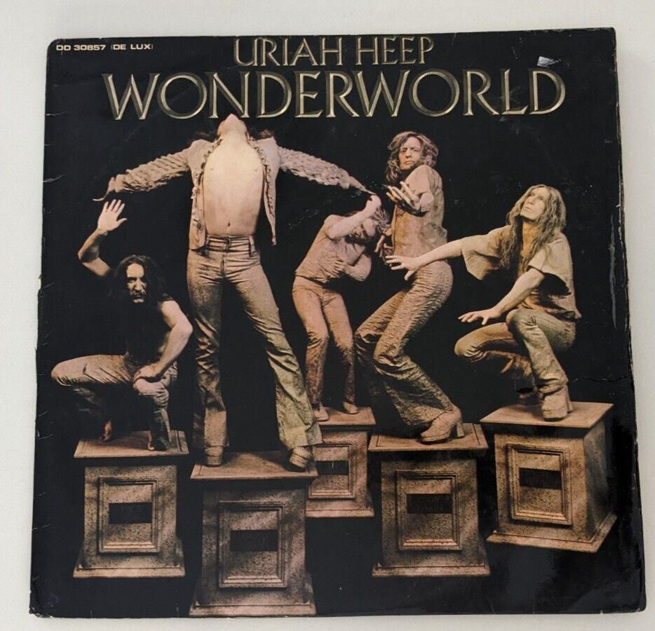 URIAH HEEP Wonderlworld  LAMINATED  MEGA  RARE ISRAELI  LP