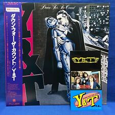 Y&T Down For The Count w/STICKER Japan LP Record AMP-28136 OBI Insert LA Metal picture