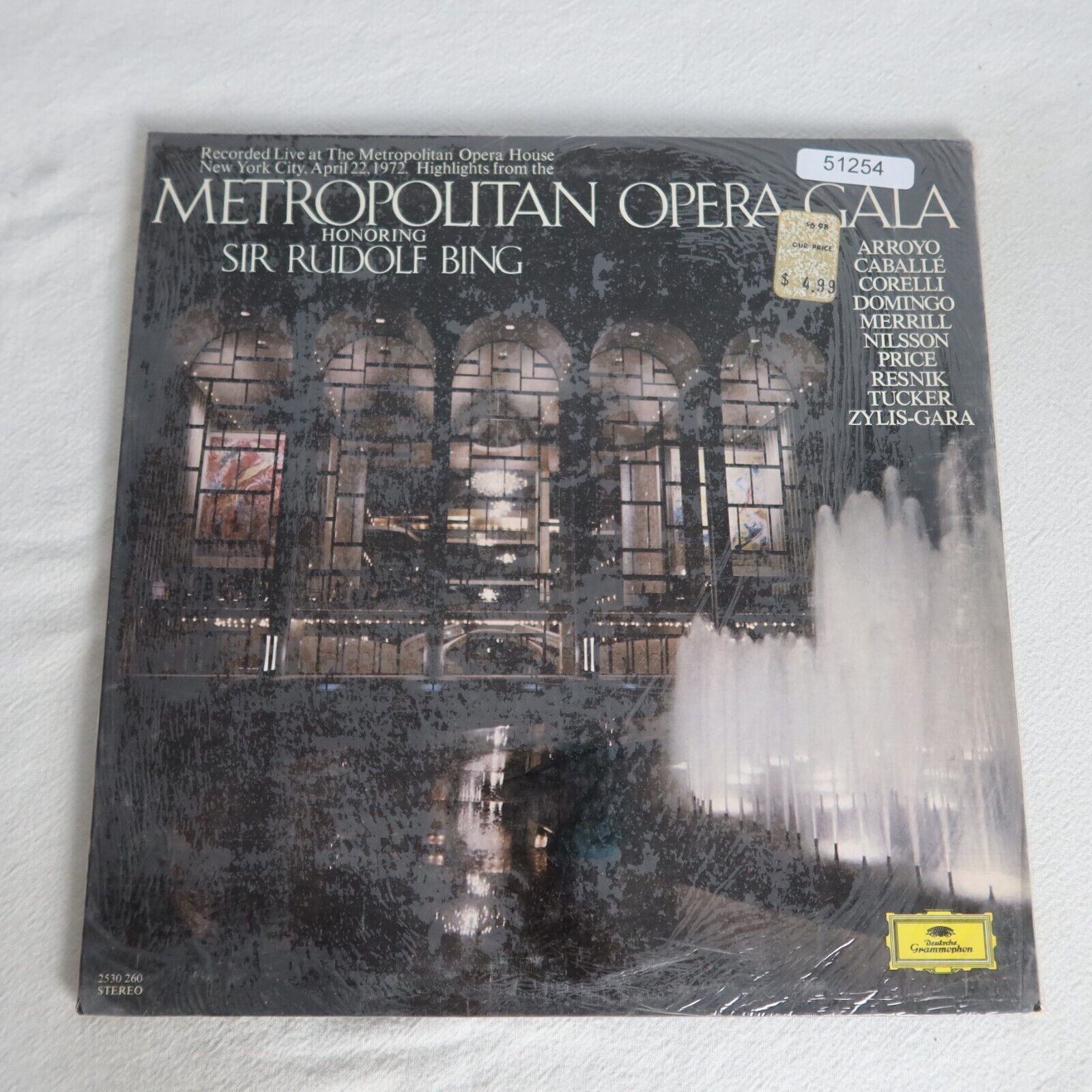 Karl Bohm Metropolitan Opera Gala Honoring Sir Rudolf Bing w/ Shrink LP Vinyl R