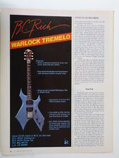 retro magazine advert 1983 B C RICH WARLOCK tremolo , 1/2 page size ad picture
