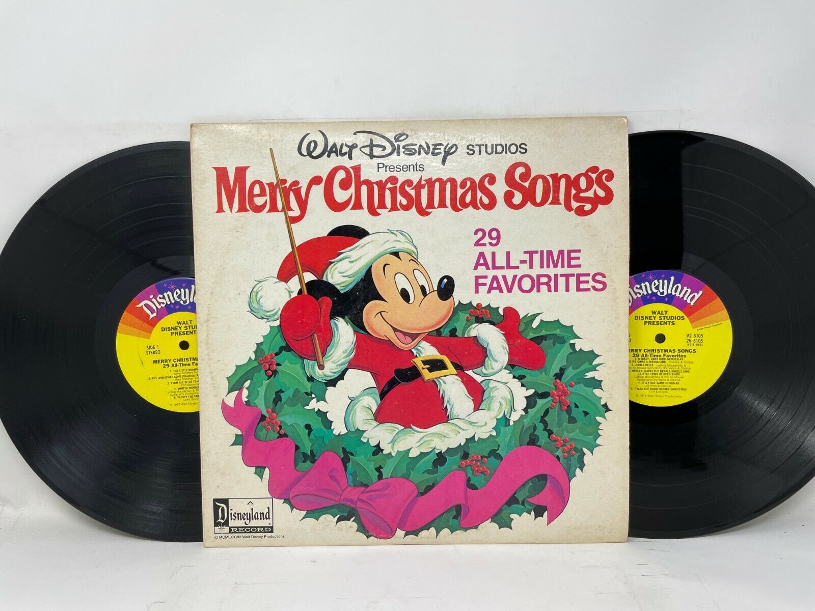 Walt Disney Merry Christmas Songs LP Vinyl Record 1978
