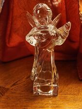 Vintage Mikasa Crystal Angel With Lute Mandolin Figurine 8 Inch picture