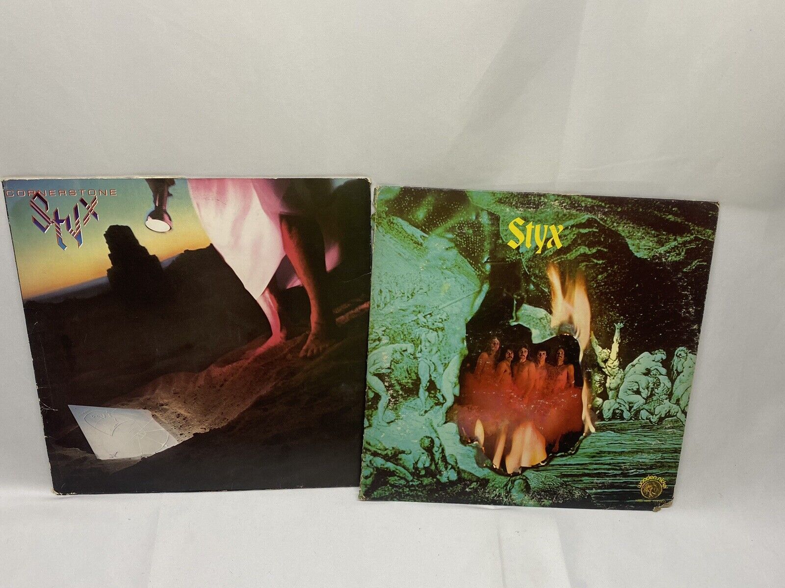 styx vinyl record bundle Two Records Not Tested