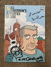 ATP 2010 Programme signed by Daniel Johnston & Simpsons' Matt Groening Autograph picture