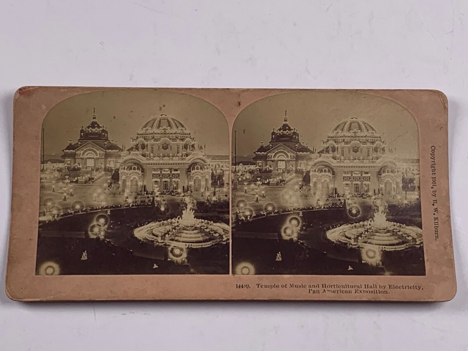 Stereoview Photo Temple Music Horticultural Hall Electricity Pan American Expo