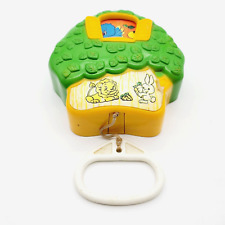 Vintage 1979 Sankyo Kids Music Box Bird Tree House Edge of Lable Lifted up picture