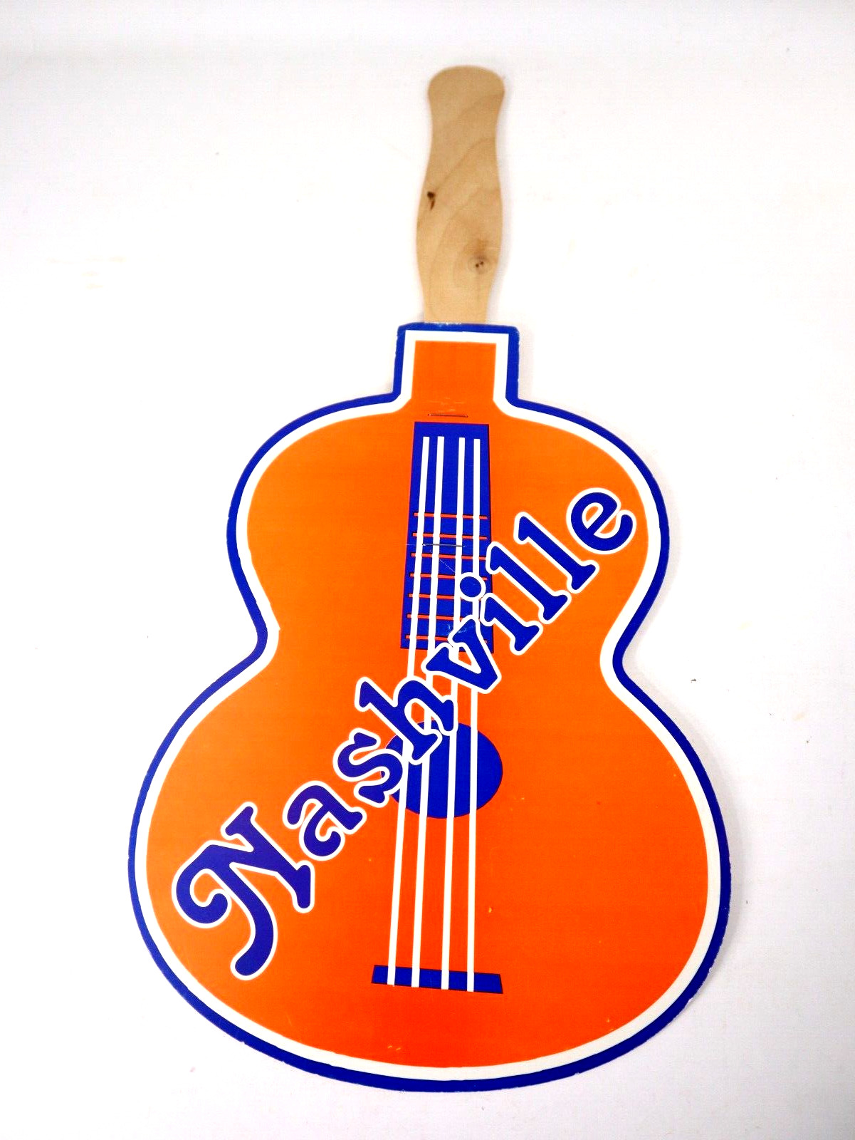 Nashville 2007 Advertising Cardboard Hand Fan Souvenir Shape Guitar Memorabilia