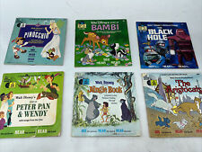 VTG Disney See Hear Read Book Lot Of 6 Records Jungle, Book, Peter Pan ￼Bambi picture