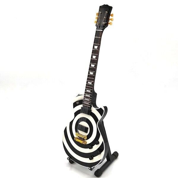 Miniature Guitar ZAKK WYLDE Bullseye GIFT FREE Stand Memorabilia