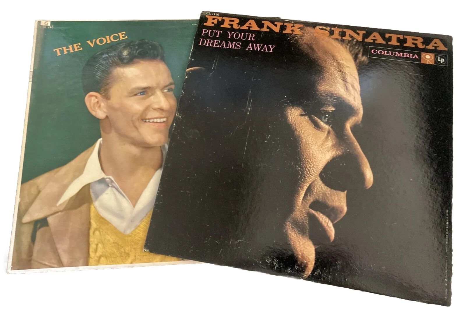 2 Vintage Frank Sinatra 33 LPs -The Voice-Put Your Dreams Away