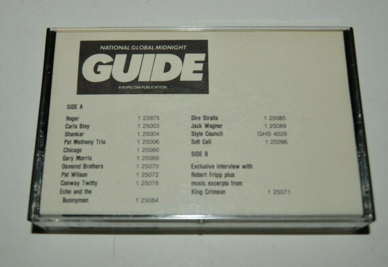 Vintage National Global Midnight Guide Promo Interview Cassette Tape Sampler 