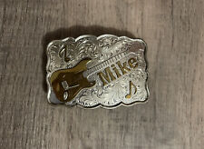 SSS Sterling Belt Buckle, Mike and Guitar with Music Notes picture