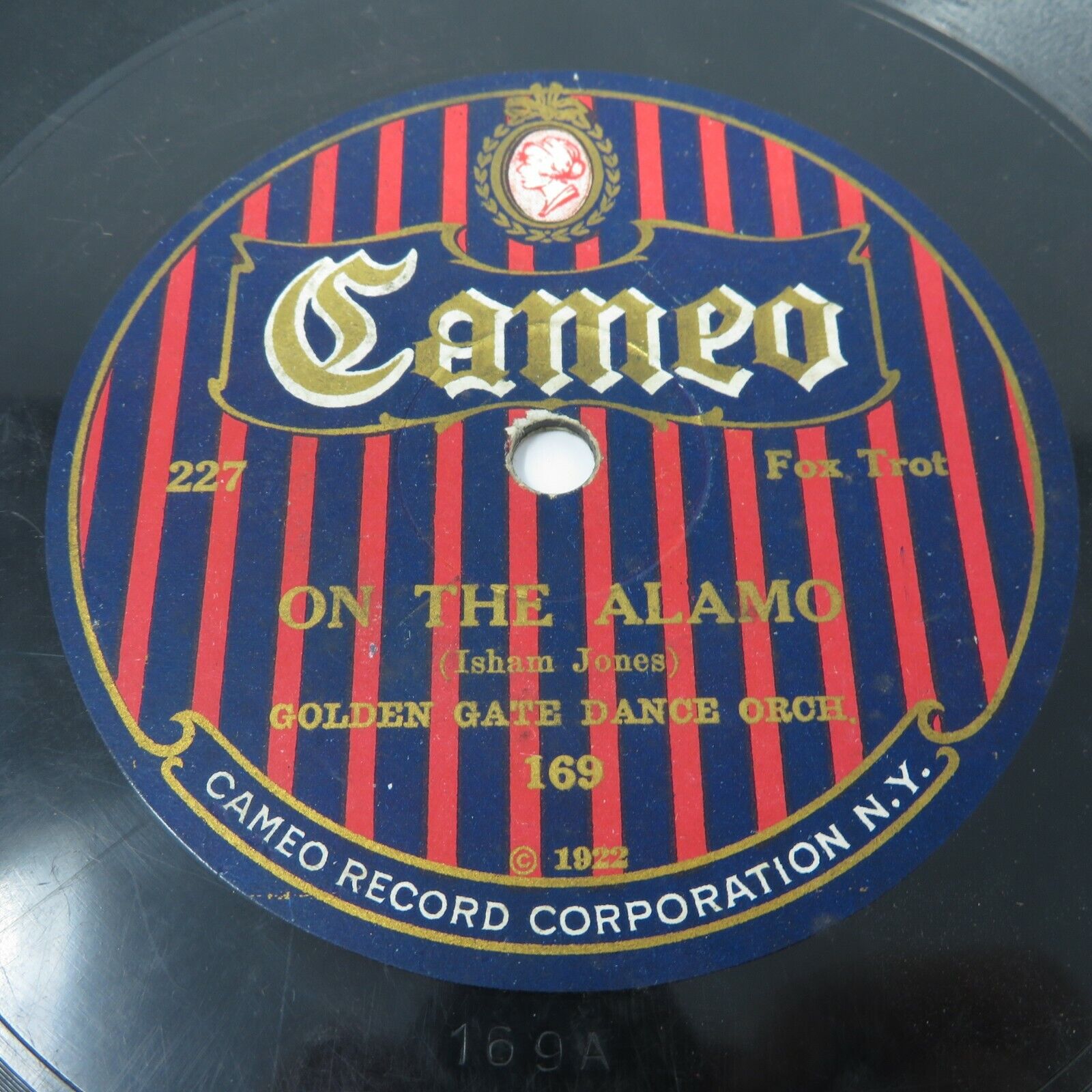 Vintage Golden Gate Dance - On the Alamo 1922 Vinyl Record Cameo 169