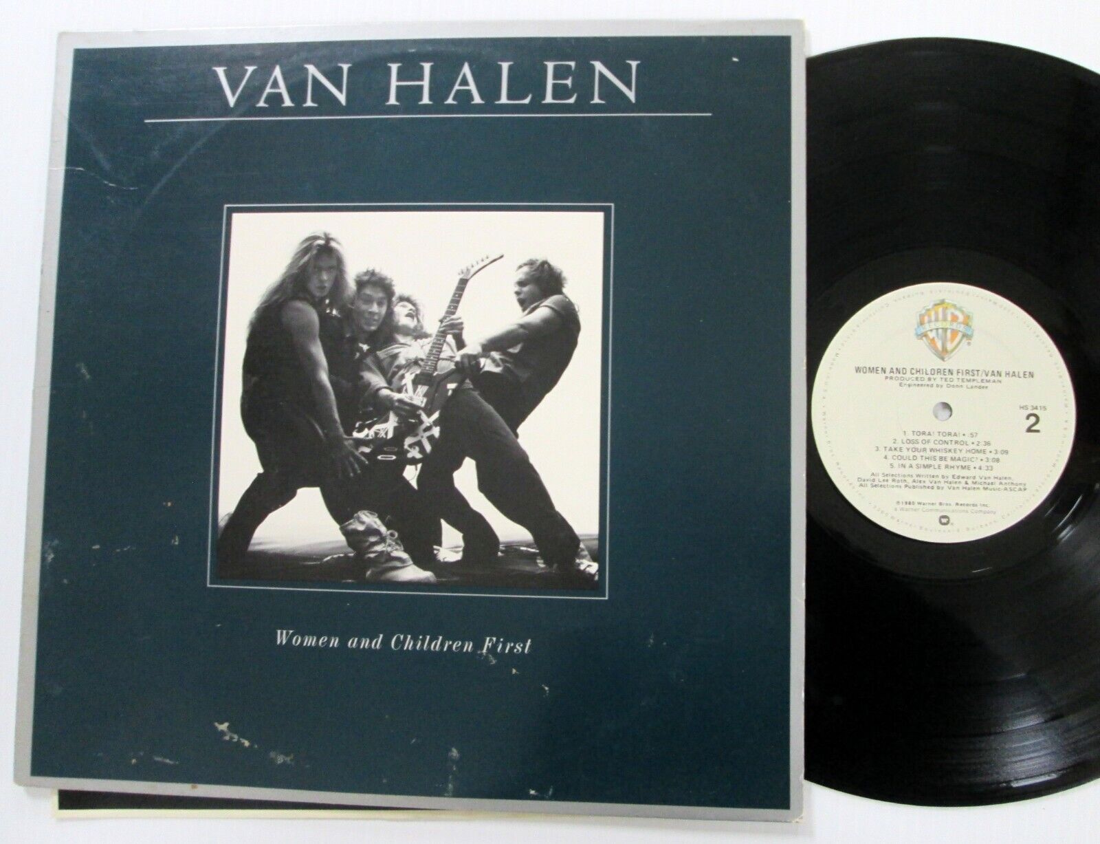VAN HALEN Women and Children First LP Warner VG+ Eddie Van halen  a7118